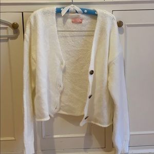 White button cardigan